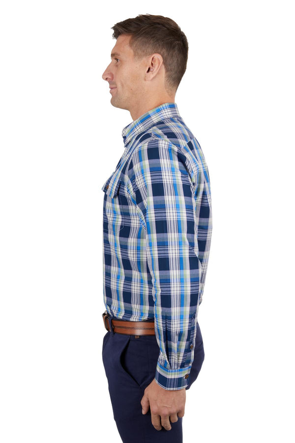 Men's Sean Check 2-Pocket Long Sleeve Shirt