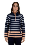 Thomas Cook Andorra Stripe 1/4 Zip Rugby