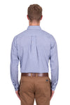 Men’s Richard Check Long Sleeve Shirt with 2 Pockets in Navy