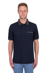 Men’s Short Sleeve Tailored Polo with 1 Pocket in Navy