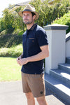 Men’s Short Sleeve Tailored Polo with 1 Pocket in Navy