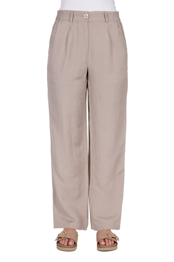 Thomas Cook Kathy Linen Pleat Pant in Natural
