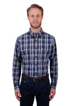 Thomas Cook Mens Adrian 2 Pocket Long Sleeve Shirt in Navy/Multi