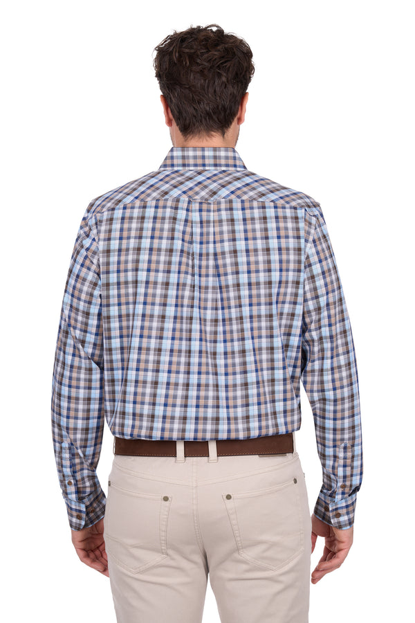 Men’s Jonathan Check 2-Pocket Long Sleeve Shirt by Thomas Cook