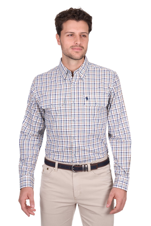 Men’s Chad Check 2-Pocket Long Sleeve Shirt by Thomas Cook