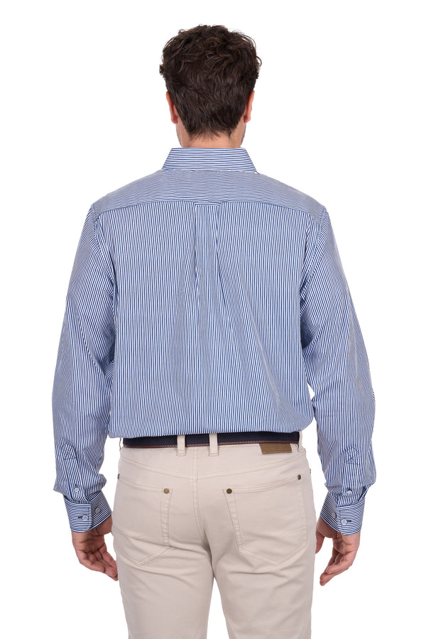 Men’s Gregory Stripe 1-Pocket Long Sleeve Shirt by Thomas Cook