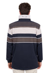 Thomas Cook Men's Bryan Stripe Rugby in Navy / Dark Tan