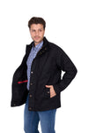 Men’s Louis Light Weight Oilskin Jacket in Black