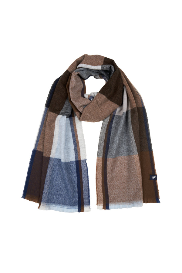 Thomas Cook Lewis Scarf in Tan/Charcoal