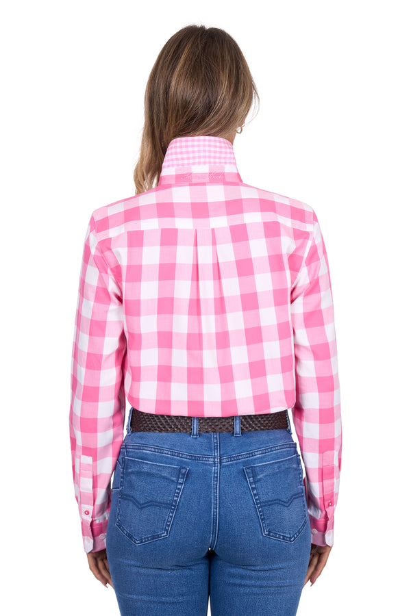 Thomas Cook Women’s Tamara Long Sleeve Shirt in Pink/White