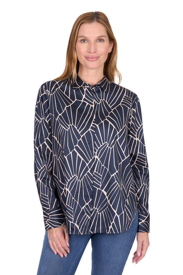 Thomas Cook Women’s Narelle Long Sleeve Shirt in Navy/Tan