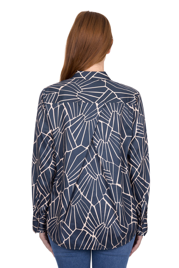 Thomas Cook Women’s Narelle Long Sleeve Shirt in Navy/Tan