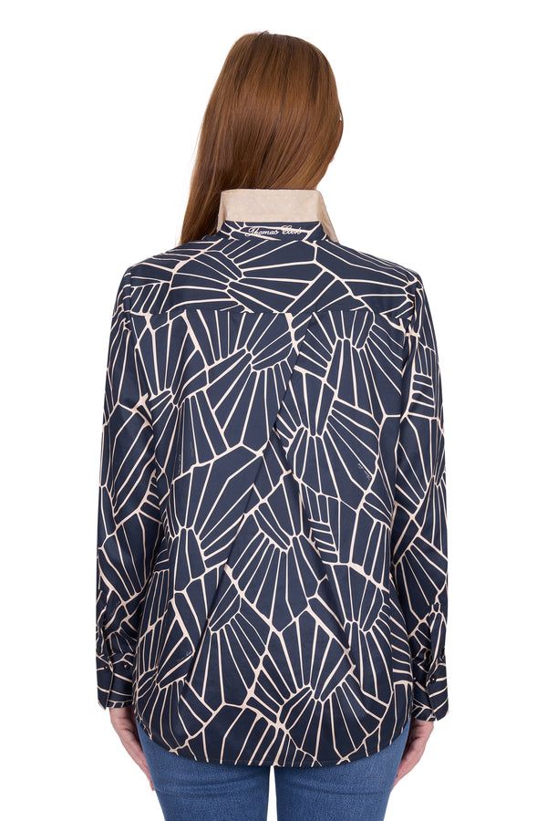 Thomas Cook Women’s Narelle Long Sleeve Shirt in Navy/Tan