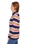 Thomas Cook Women’s Ruth Stripe Rugby in Tan/Pink
