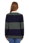 Thomas Cook Women’s Amelia Stripe Knit Jumper in Green/Navy