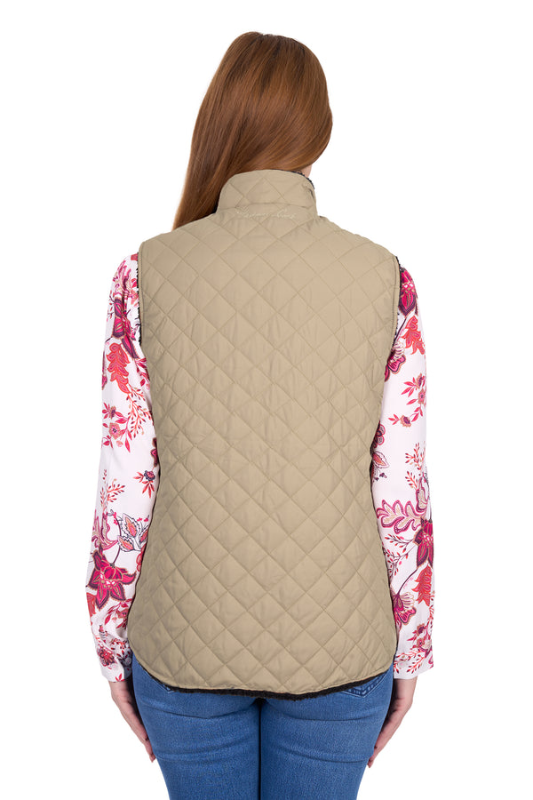 Thomas Cook Women’s Astrid Reversible Vest in Tan/Navy