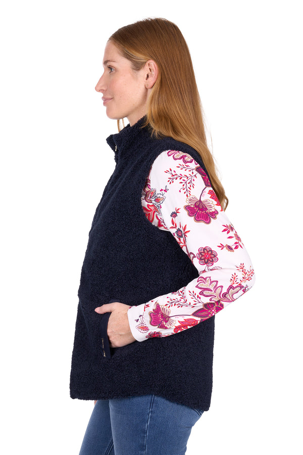 Thomas Cook Women’s Astrid Reversible Vest in Tan/Navy