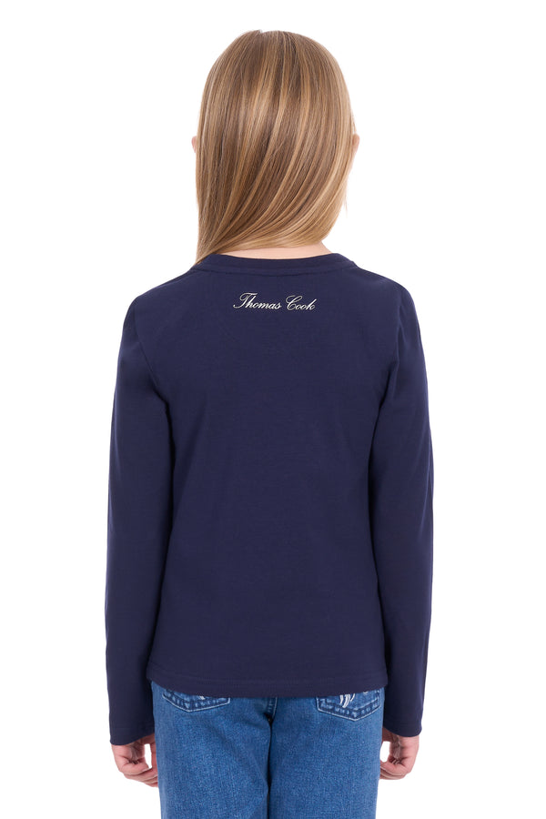 Girl's Kelly Long Sleeve Shirt in Navy