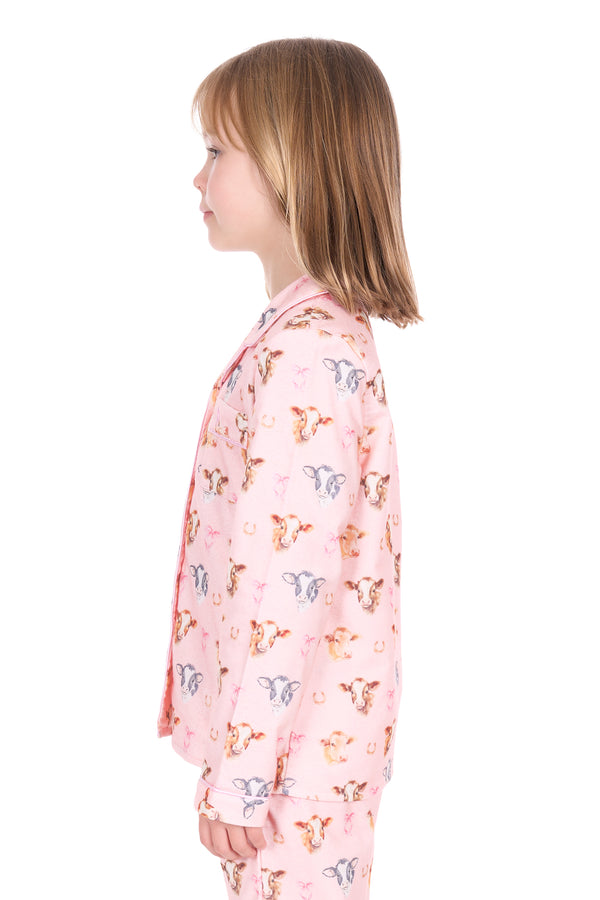 Girl's Chloe Long Sleeve Pjamas in Pink
