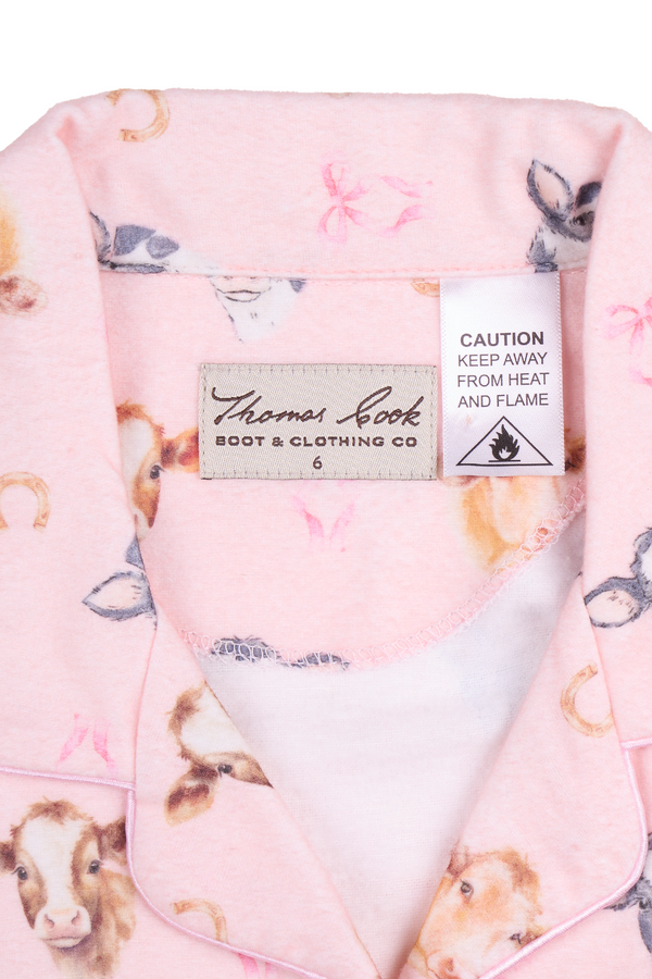 Girl's Chloe Long Sleeve Pjamas in Pink