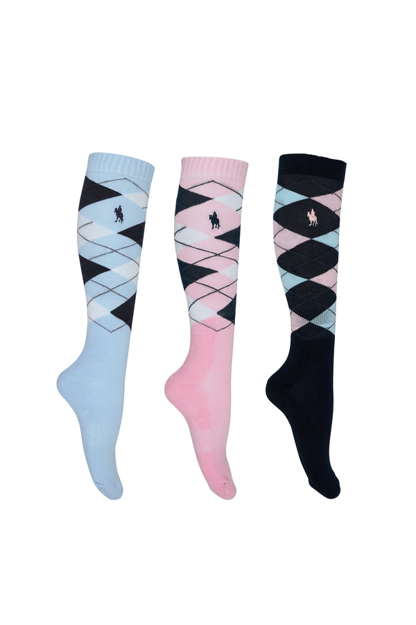 Thomas Cook - Women's Riding Socks in Navy/Pink/Blue