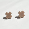 Lola Taupe Cross Stud Earrings - Folk Road