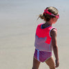 Melody the Mermaid Neon Strawberry Swim Vest - Size 1-2