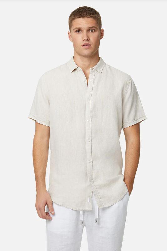 Industrie - The Tennyson Short Sleeve Linen Shirt - Folk Road