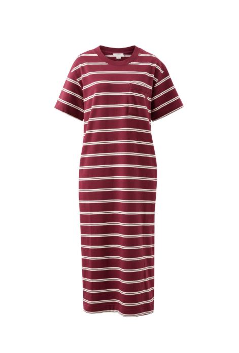 Ladies Charlotte Midi Terry Dress in Burgundy