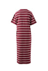 Ladies Charlotte Midi Terry Dress in Burgundy