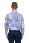Thomas Cook Men's Thomas Long Sleeve 2 Pocket Shirt in Navy/Light Blue