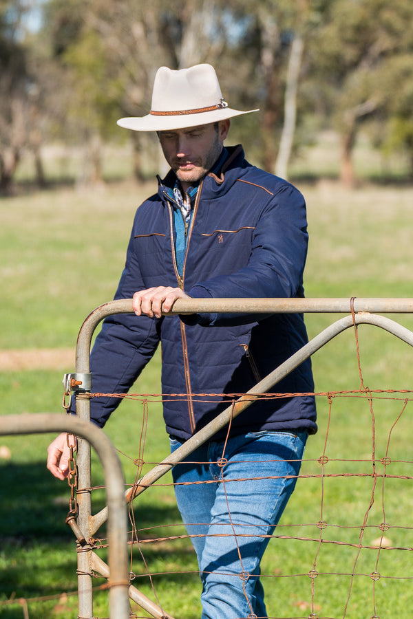 Men's Toby Reversible Jacket in Navy or Tan
