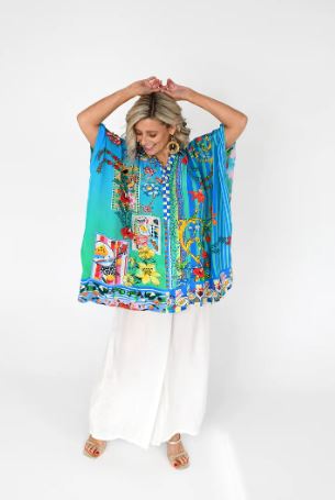 Womens Valarie Oversized Kaftan-Style Shirt