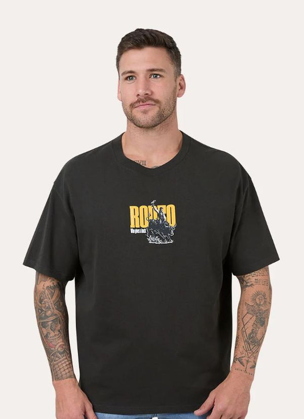 Who Gives A Buck Men's Box Fit T-Shirt in Black