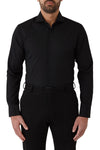 Mens Winton Long Sleeve Shirt in Black