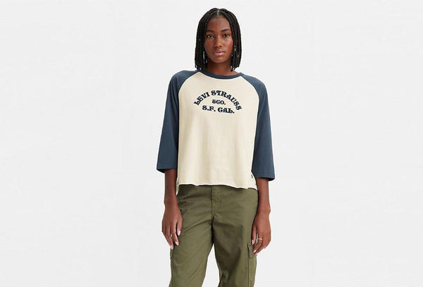 Levis's - Womens's Graphic Baseball T-Shirt - Folk Road