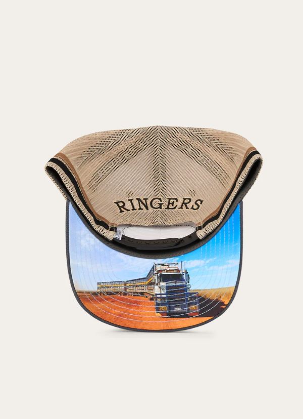 Ringers Western Workhorse Deep-Fit Trucker Cap in Clay/Black