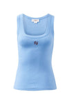Ceres Life Zoe Contour Rib Scoop Tank in Powder Blue