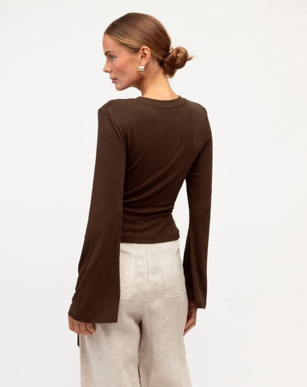 Ladies Sarita Blouse in Chocolate