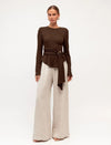 Ladies Sarita Blouse in Chocolate