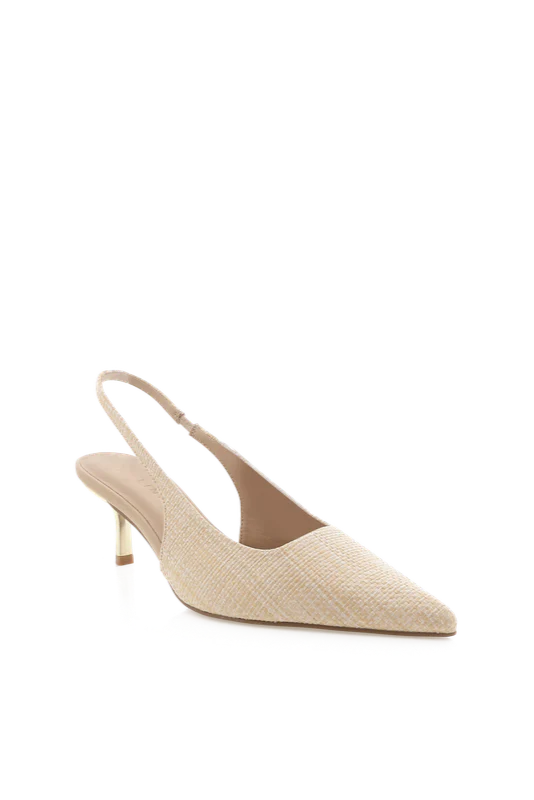 Women's BiLLiNi Gemima Raffia Gold Heels