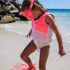 Melody the Mermaid Neon Strawberry Swim Vest - Size 1-2
