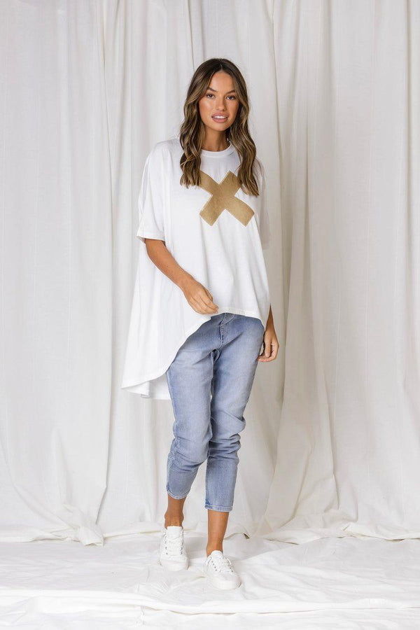 The Xavier Cross Sequin Tee - Folk Road