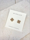 Lola Taupe Cross Stud Earrings - Folk Road