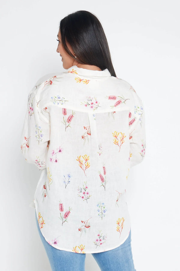 Long Sleeve Flora Organic Linen Shirt