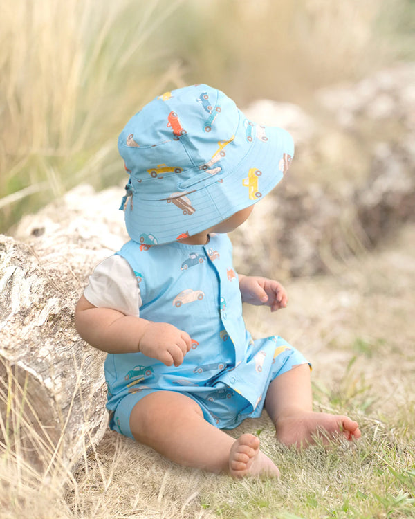 Toddler Sunhat - Ryder in Cyan