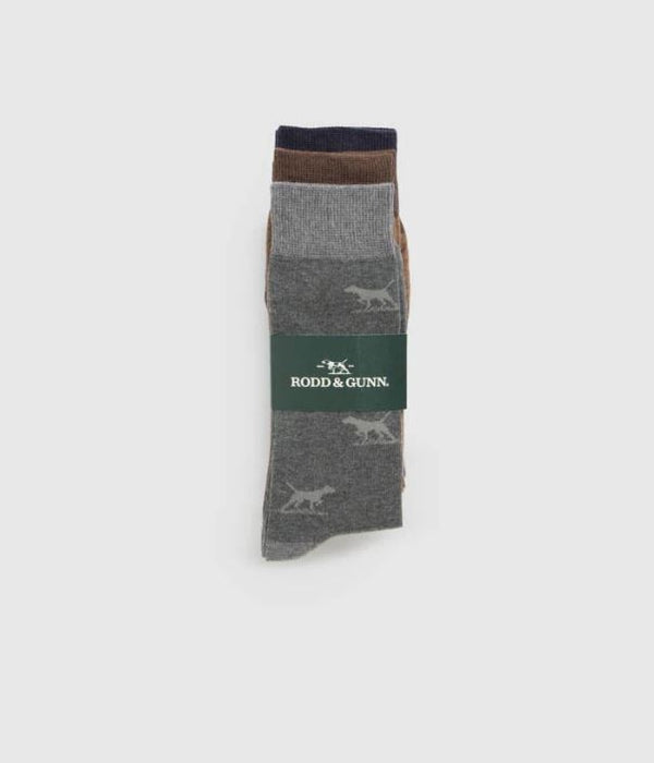 Men's Socks - Dogs-A-Plenty Three Pack Socks – Washed Multi