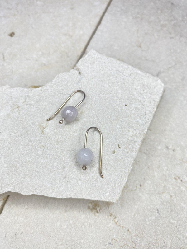 White Stone Drop Earings - Folk Road