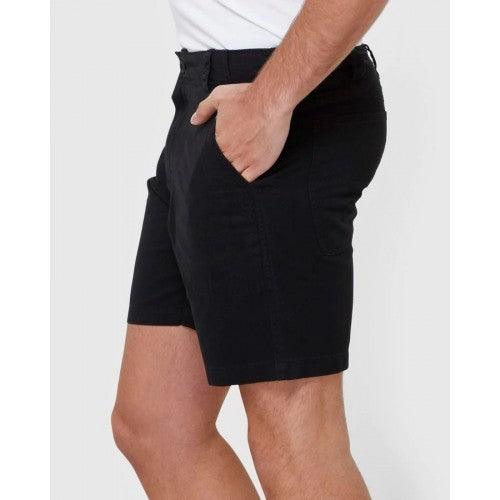 SHORT OLIVER WORK&nbsp; These casual mens shorts are an easy to style classic. Cut from a mid-weight cotton twill, they are durable without being constrictive. The waistband has an internal draw cord to help achieve a perfect fit. Details include workwear inspired pockets and tonal embroidering on back waistband. Finished with a heavy wash for a softer feel. Keep it casual with a tee or add our Mary Grace Resort Shirt for a chilled but put-together look, Available at My Harley and Rose 