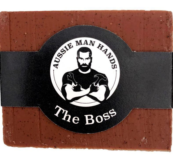 The BOSS | Exfoliating Natural Soap Bar 100gms by Aussie Man Hands available at My Harley and Rose 